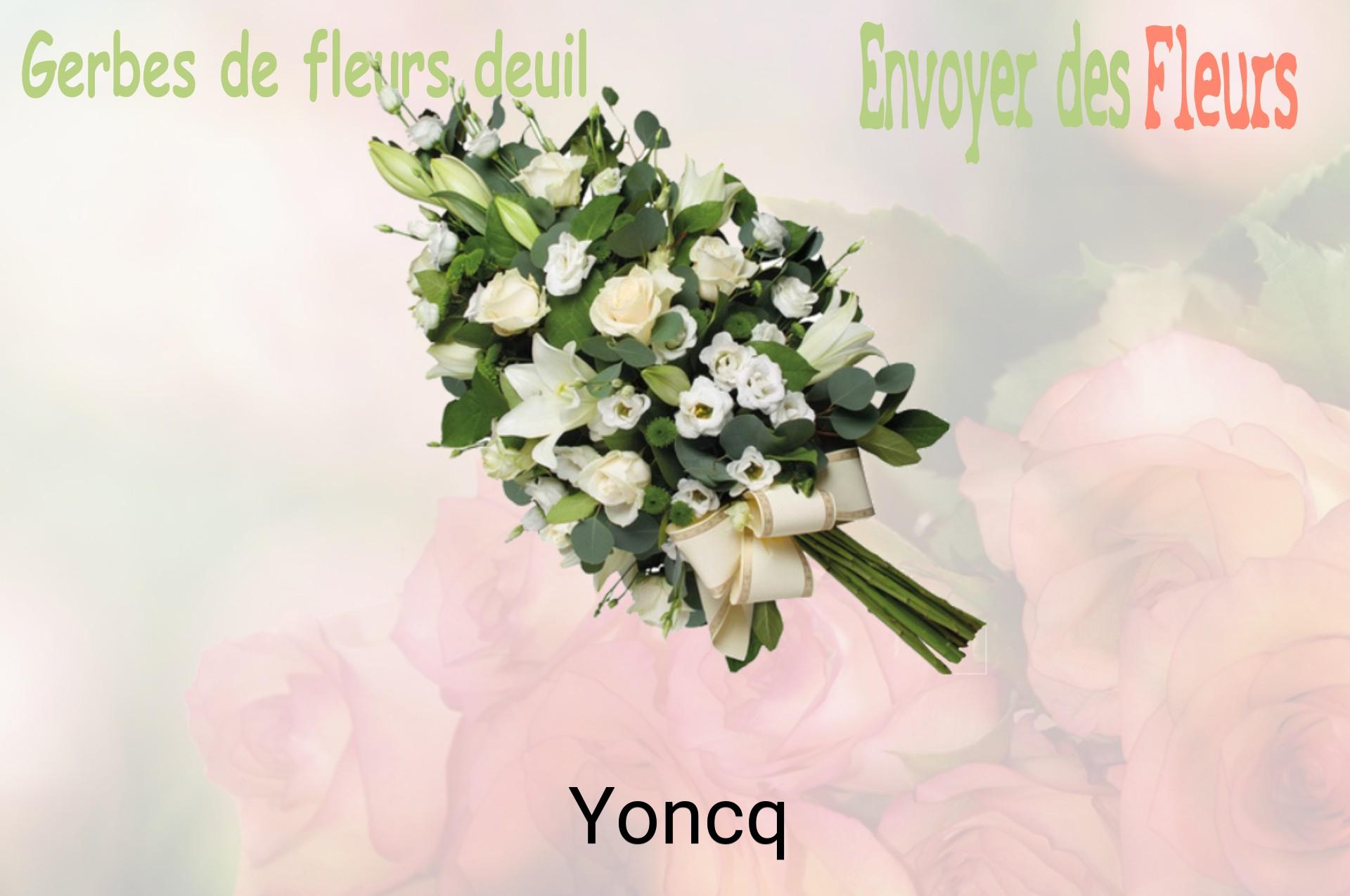 Gerbe de fleurs de deuil livrée à Yoncq